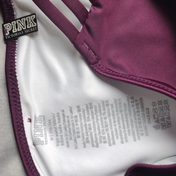 PINK VICTORIA'S SECRET Burgundy swimsuit bottom - Picture 2 of 9